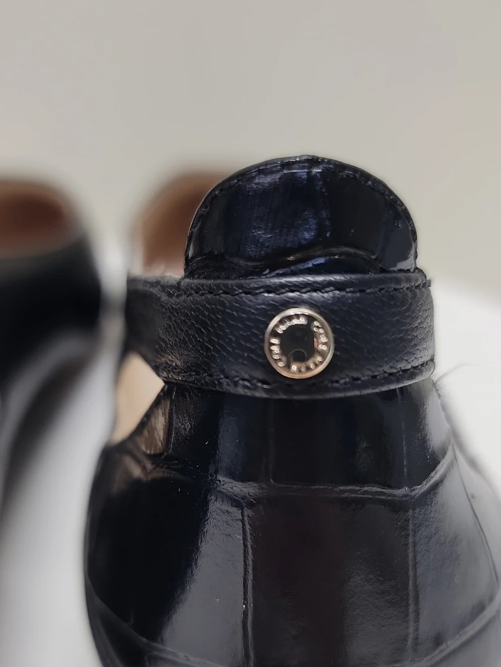Cole Haan Vintage Black Pointed Toe Leather Flats Sz 9